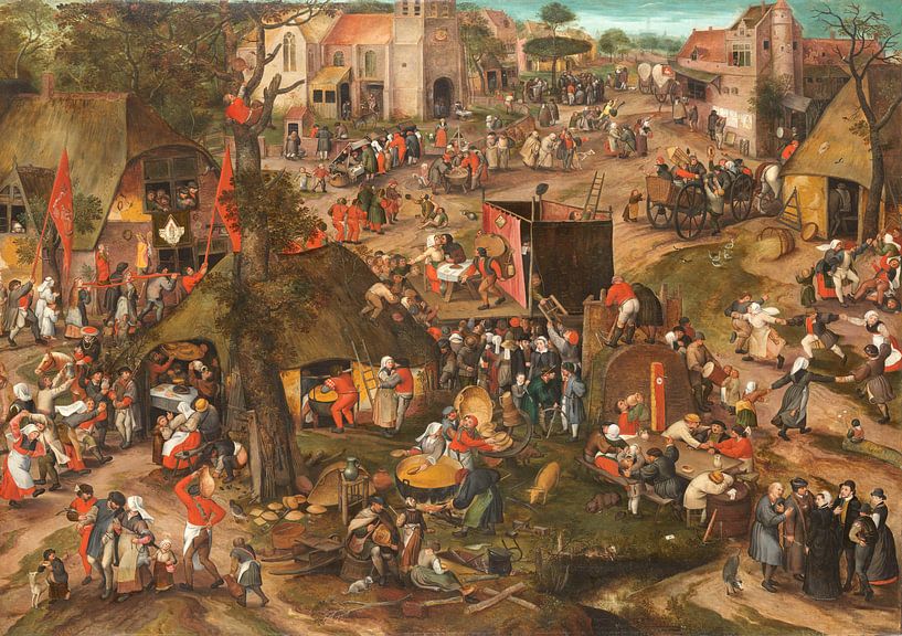 Farmer's fair with a performance of the farce 'Een cluyte van Plaeyerwater', Peeter Baltens, by Marieke de Koning