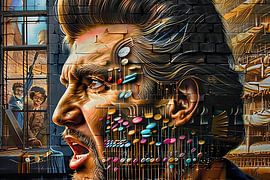 surrealistisch portret van Egon Zitter