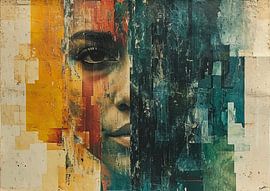 Abstract Female Face | Fractured Aura by Art Whims