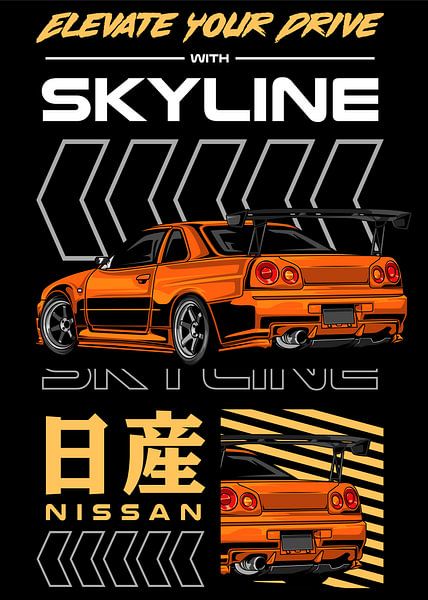 Nissan Skyline GTR R34 JDM Car by Adam Khabibi