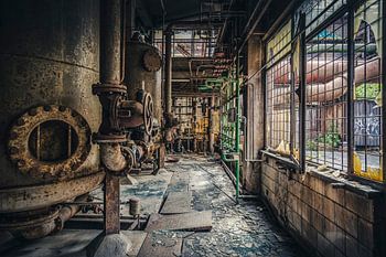 Centrale électrique abandonnée d'une aciérie.