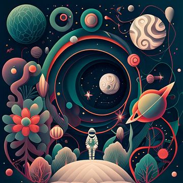 Kosmische ontdekkingsreiziger van Vythryd Arts