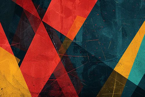 Kleurrijke geometrische abstracte compositie