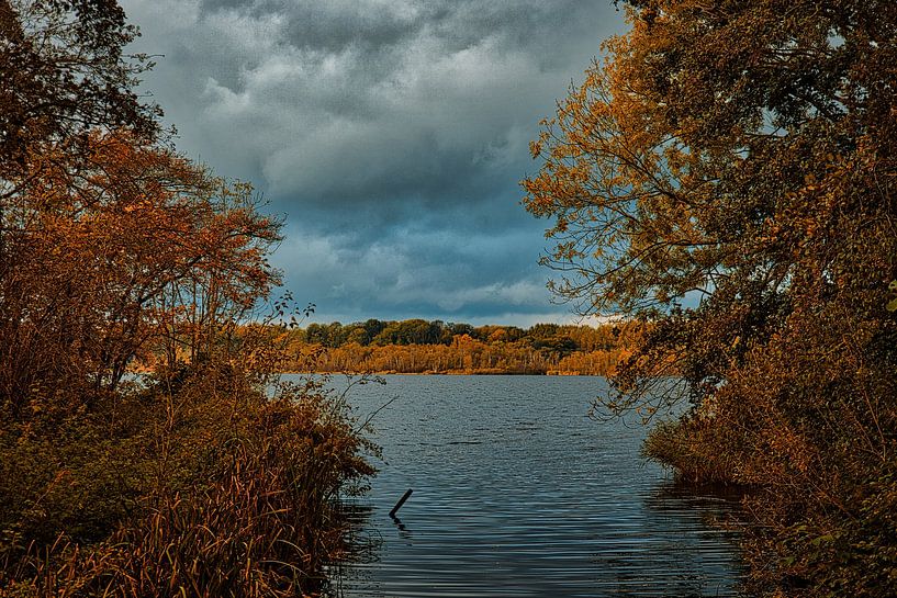 Vue automnale sur la piscine par peterheinspictures