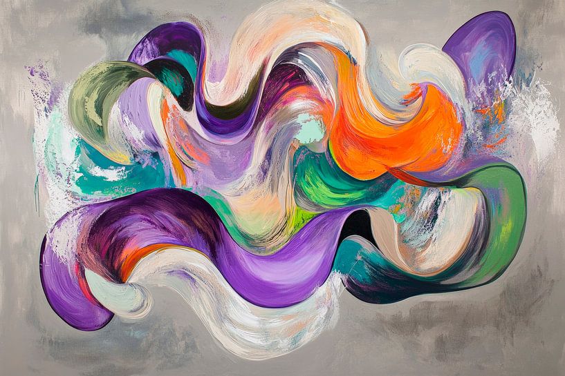 Vagues colorées de créativité par Poster Art Shop