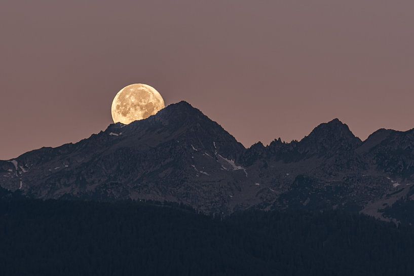 Pleine lune dans l'Adamello par Thomas Prechtl