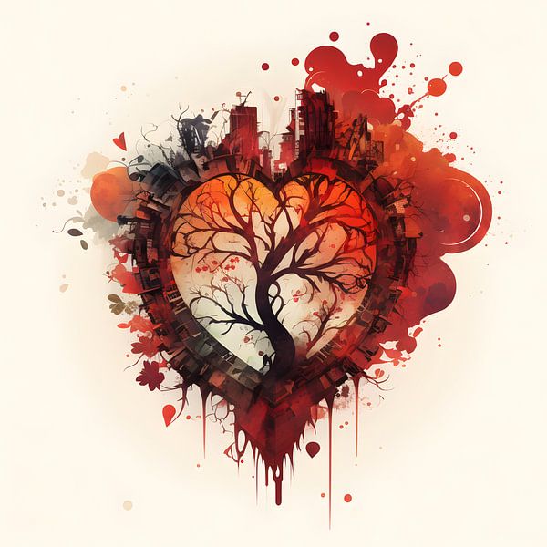 Heartshaped city tree by Tammo Tamminga