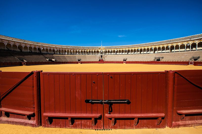 De arena voor stierengevechten in Sevilla Spanje. One2expose Wout Kok van Wout Kok