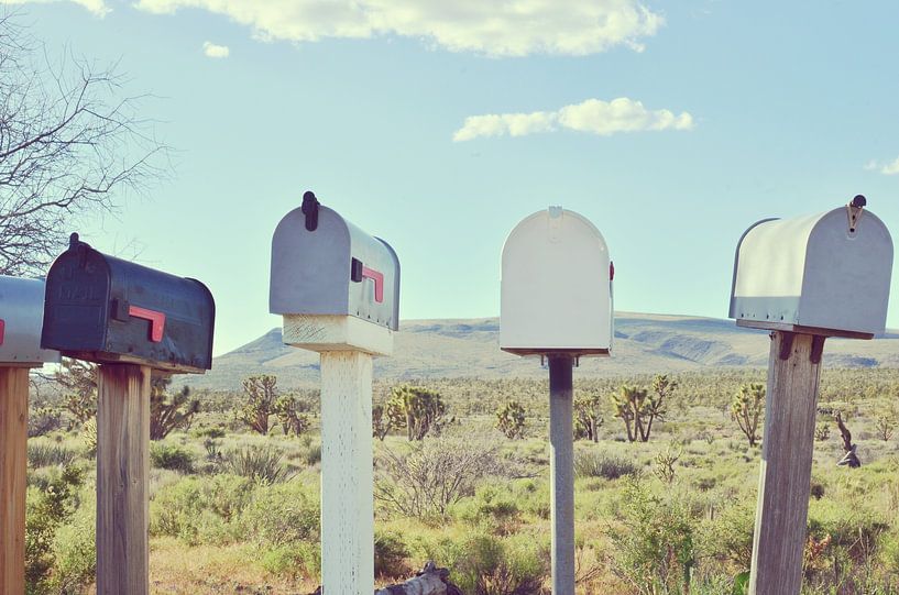 American Mailboxes in the Arizona Desert by Carolina Reina Photography