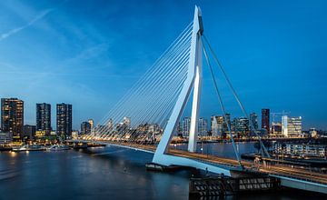 De Erasmusbrug met de Rotterdamse skyline. van Claudio Duarte