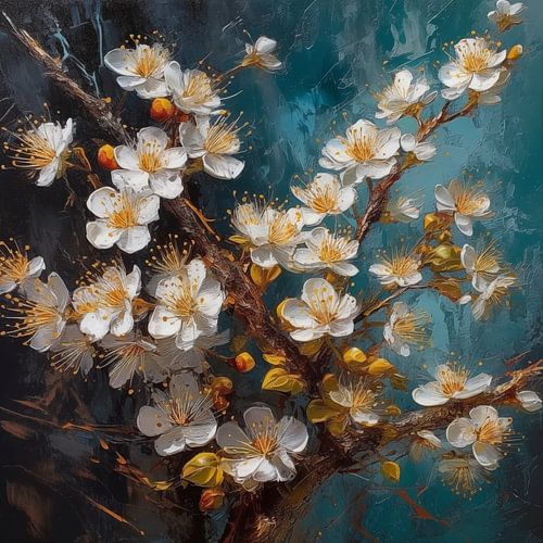 Dreamy Blossom on blue