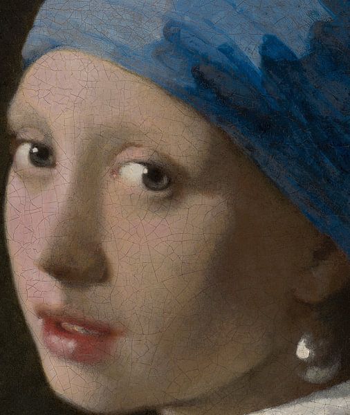 Girl with a Pearl Earring close-up par Digital Art Studio