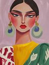 Colourful modern and abstract portrait by Carla Van Iersel thumbnail