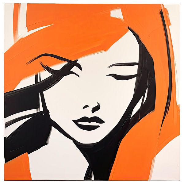 Modernes Orange von ARTEO Gemälde