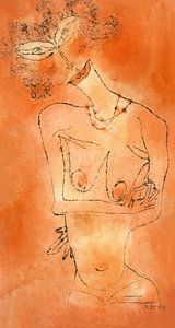 Dame mit geneigtem Kopf von Paul Klee. von Dina Dankers