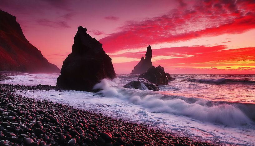 Wunderschöner Sonnenuntergang am Strand von Mustafa Kurnaz