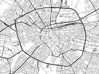 Map of Eindhoven in Black and Wite