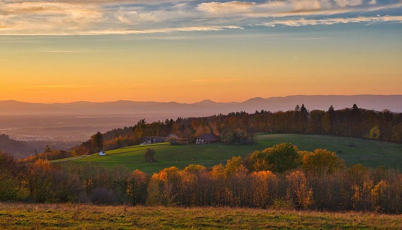 Sunset at Langenhard above Lahr by Tanja Voigt
