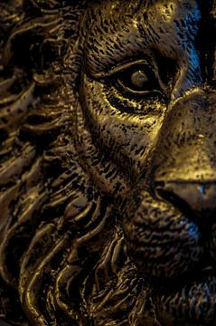Bronze lion by Niek Traas