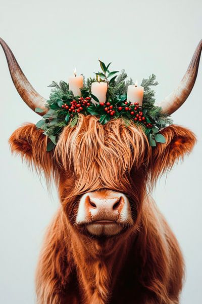 Kühe Weihnachten von Poster Art Shop