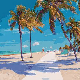 Panorama artistique de la plage de Floride sur TheXclusive Art