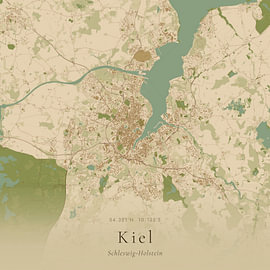 Historische Landkarte von Kiel, Deutschland von Ortsdrucke
