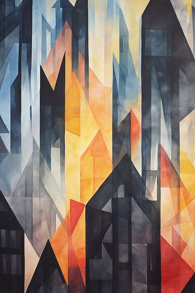 Vurige Stadsilhouetten van Art & Soul Creations