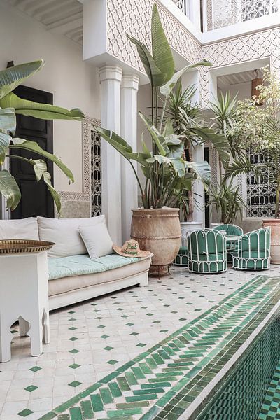Arabic Interior Design in Moroccan Riad in Marrakech by Henrike Schenk