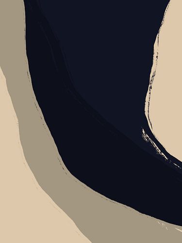 Abstracte vormen en lijnen in grijs, zwart, wit.