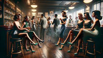 1960s Bar high heels Elegance by Mike