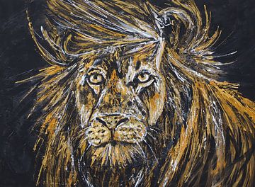 The Golden Lion by Vrolijk Schilderij