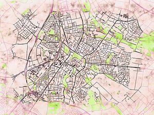 Karte von Sittard im stil 'Soothing Spring'