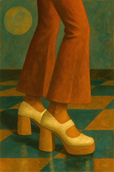 Retro dance floor remnants by Moonheart Artworks