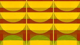 Abstrakte Bauhaus Formen Gelb von FRESH Fine Art