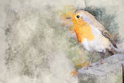 Colourful robin (art) by Art by Jeronimo