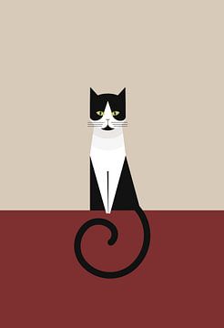 Coco als geometrische kat van Rosana Laiz Blursbyai