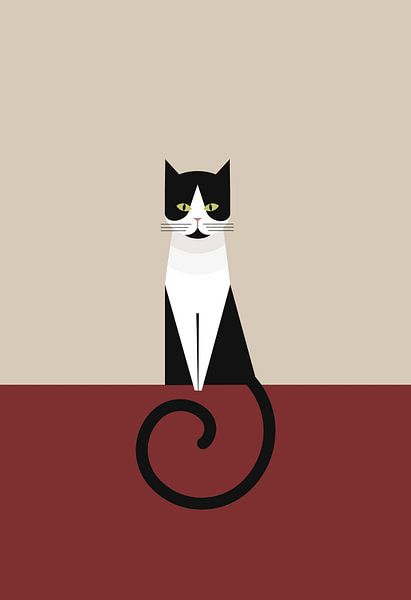 Coco as a geometric cat by Rosana Laiz Blursbyai