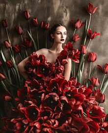 Red Tulip Mood von Jacky