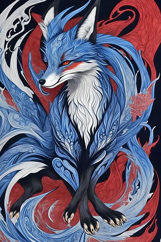 De blauwe vos