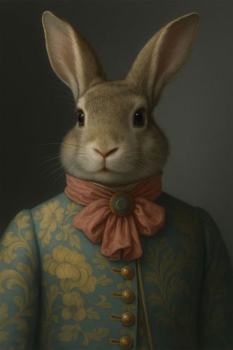 Le Noble Lièvre - Portrait de style baroque