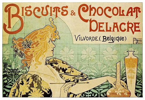 Biscuits & Chocolat Declare by Alphonse Mucha