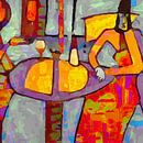 Twee dames en een wijnfles van Anna Marie de Klerk thumbnail