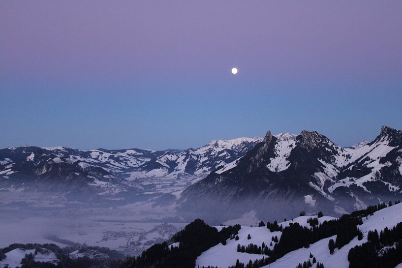 Abend in Moléson von Afrodite Zegers
