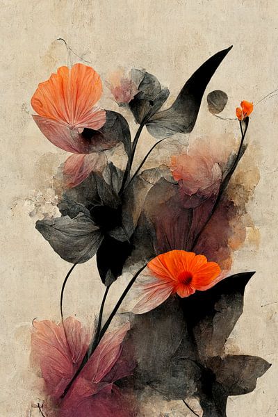 Salmon Dry Flowers by Treechild