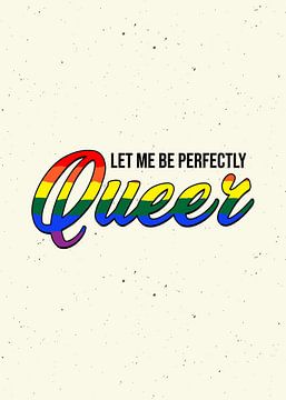 Be Queer - LGBTQ vlag Regenboog Solidariteit Wanddecoratie van Millennial Prints