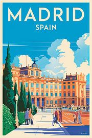 Madrid, Espagne. sur Poster Art Shop