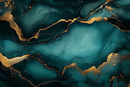 Abstract marmerontwerp met goud