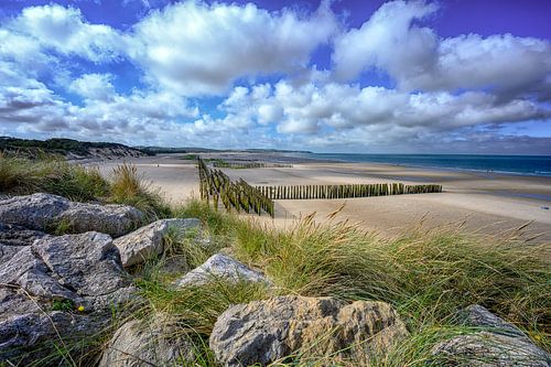 Wolken boven het strand van Wissant