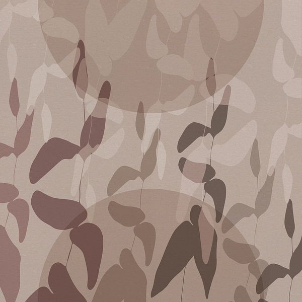 Botanische kunst in neutrale aardetinten nr. 7 van Dina Dankers