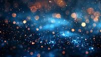 Blue background with gold